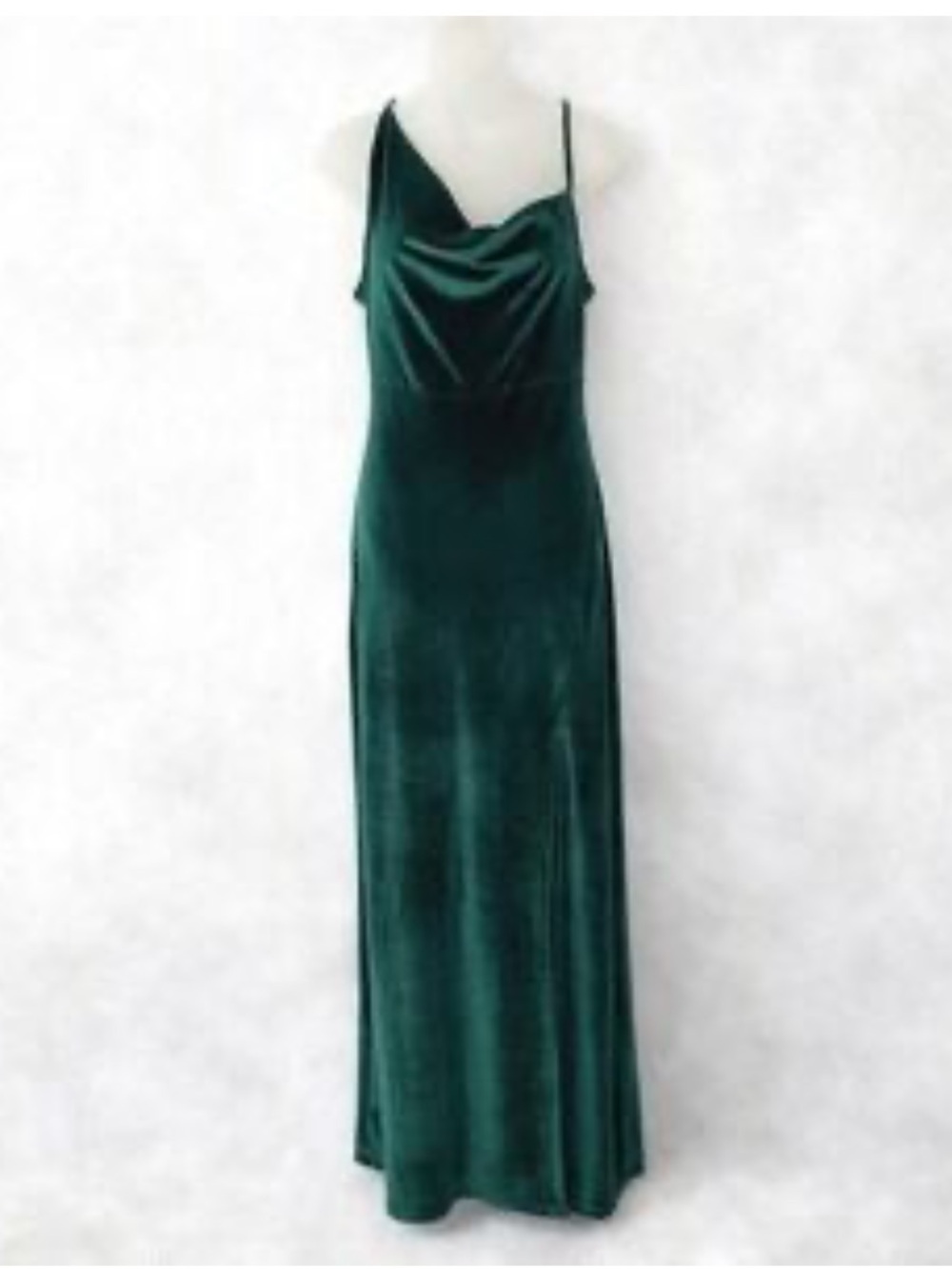 SBetro Emerald Velvet Cowl Neck Maxi Dress ladies medium